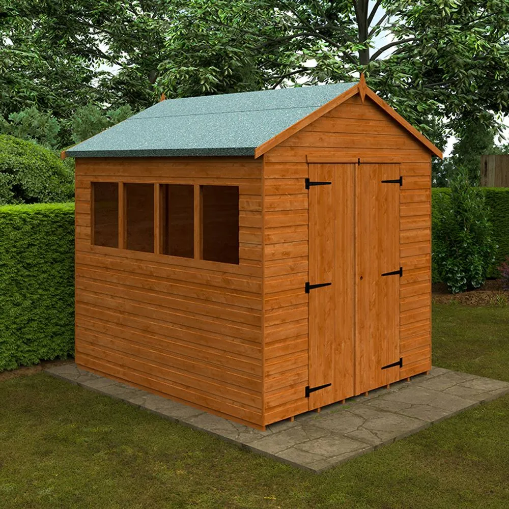 Buttercup Farm 8 x 7 Feet Workshop 12mm Shed - L235 x W205 x H247.5 cm in Burnt Orange 2