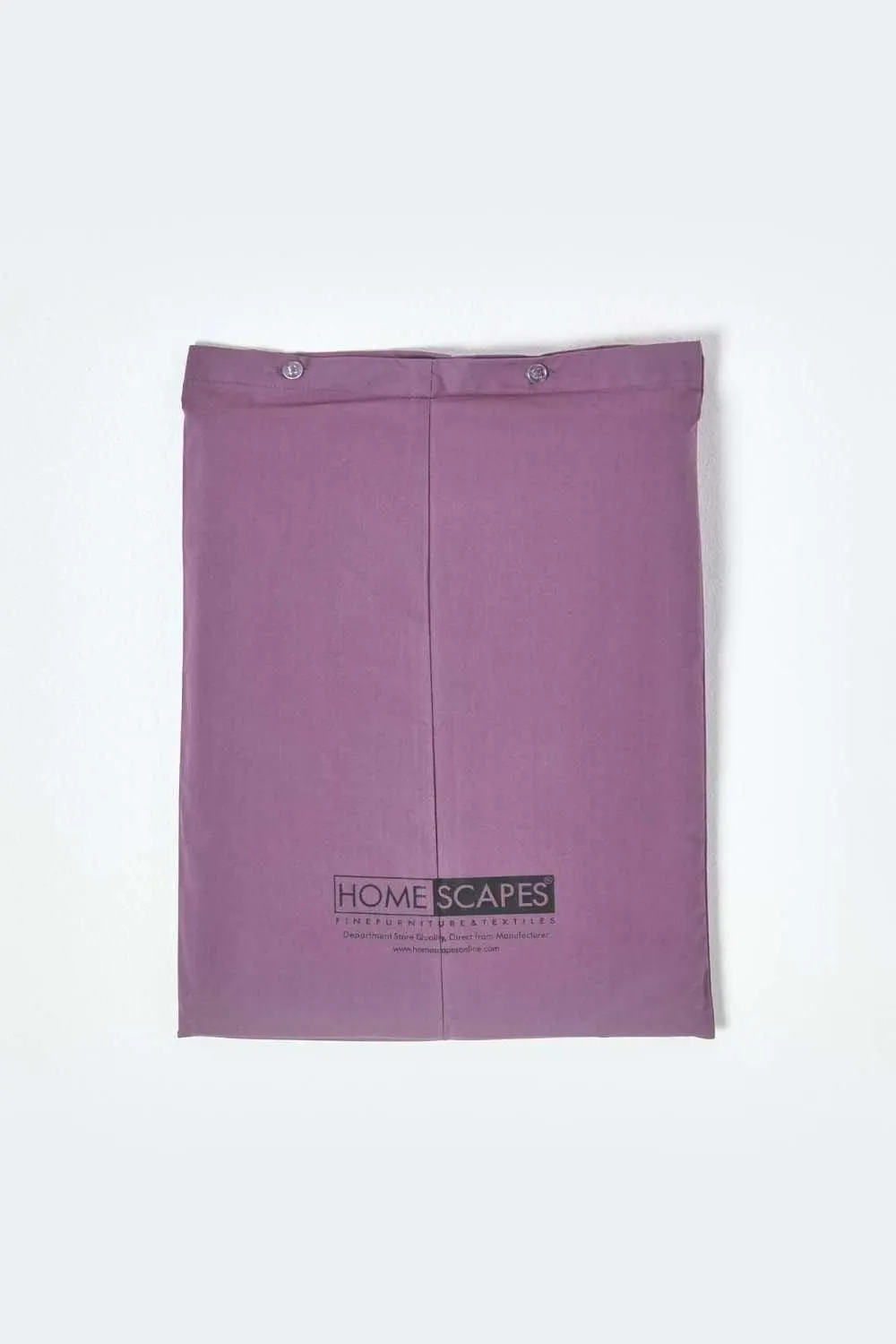 Homescapes Egyptian Cotton Duvet Cover with Pillowcase, 200 TC in Grape 6