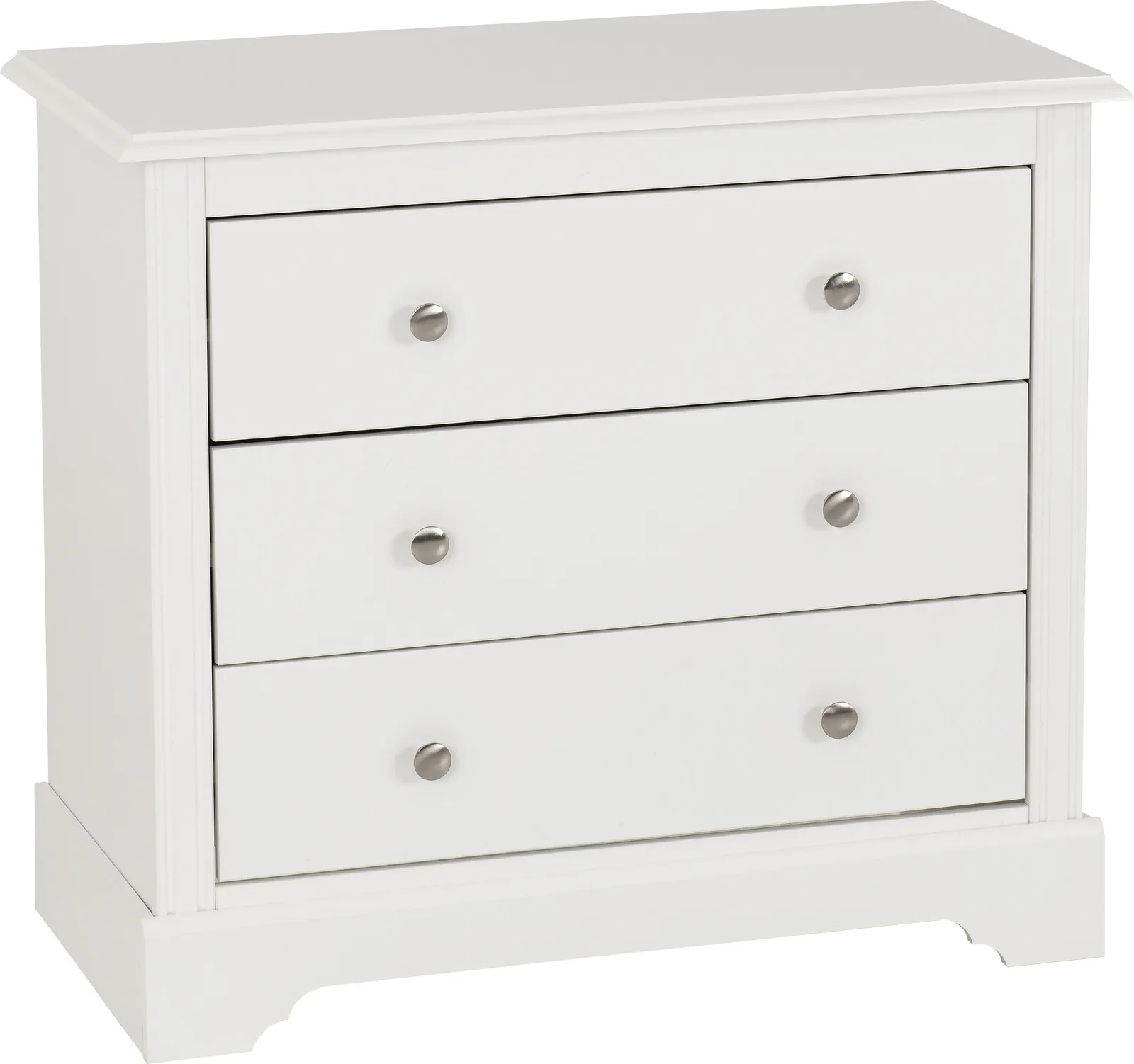 Seconique Stratford 3 Drawer Chest in White 2
