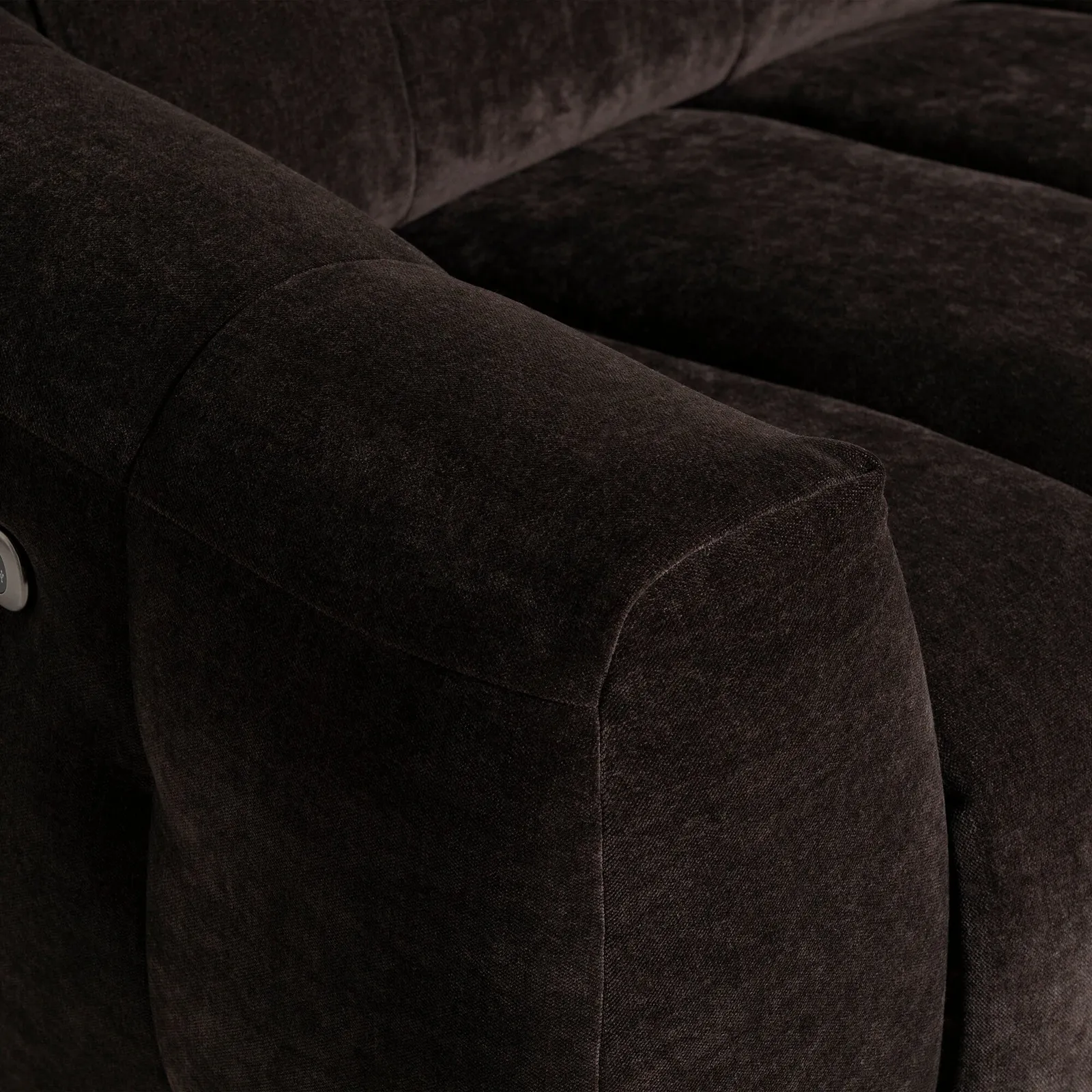 Montgomery 2.5 Power Seater & Headrest, Brown Fabric | Barker & Stonehouse 6