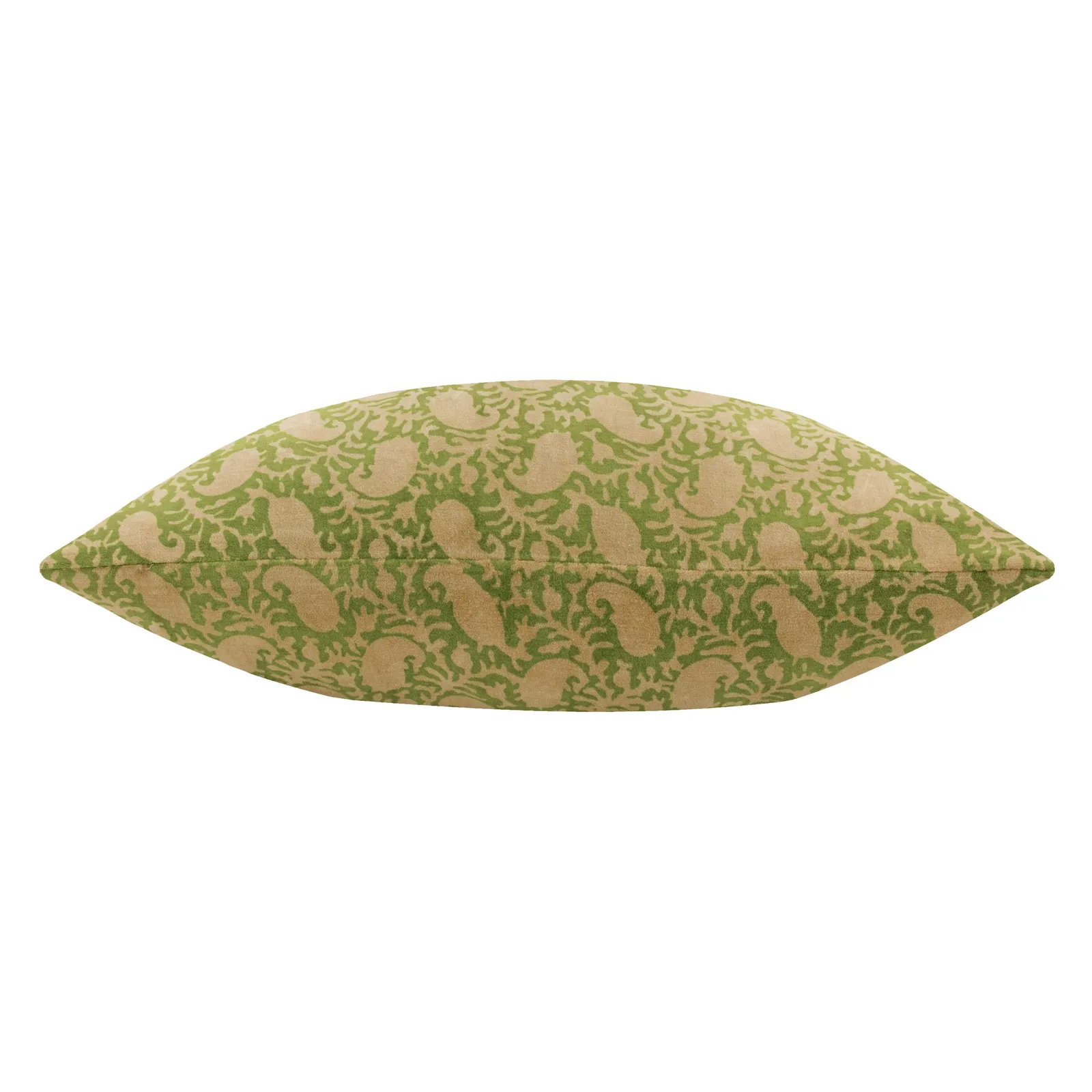 Paoletti Boteh Paisley 100% Cotton Cushion in Bright Green 3