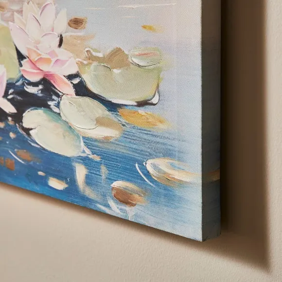 Water Lilies Hand Finished Canvas 2