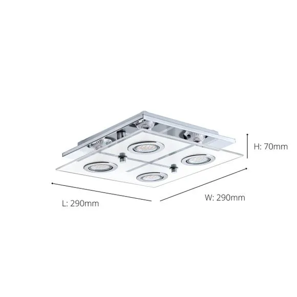 EGLO Cabo 4 Light LED Flush Ceiling Light 3