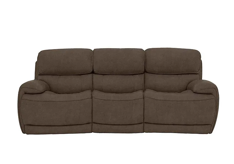 Rocco 3 Seater Fabric Power Rocker Sofa with Headrests - Dark Grey - Sofas and Armchairs