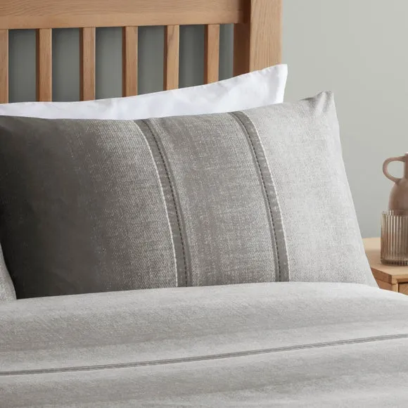 Catherine Lansfield Denim Grey Duvet Cover and Pillowcase Set 2