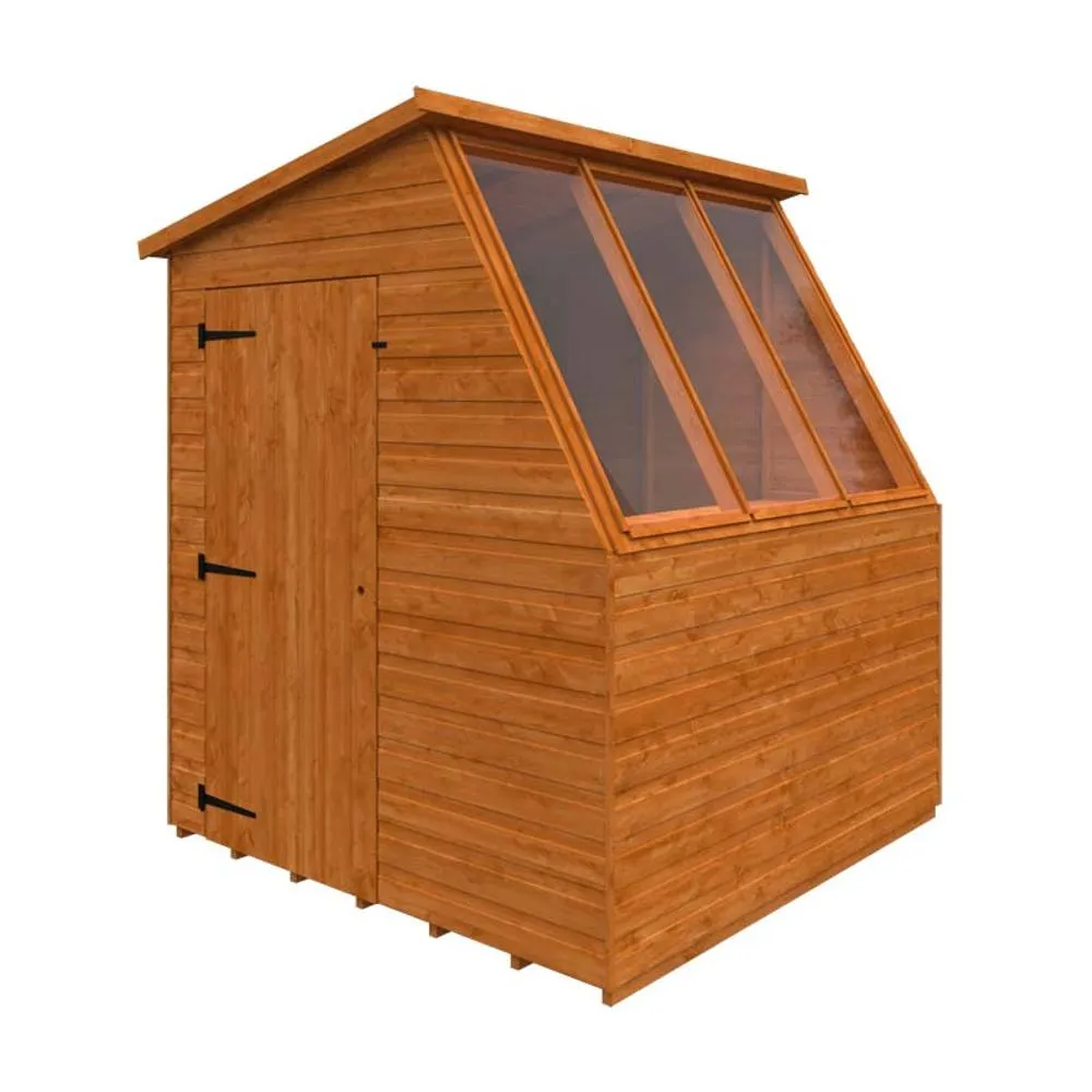 Buttercup Farm 6x6 Jewel Potting Shed 12mm Shed - L175 x W175 x H217 cm in Burnt Orange
