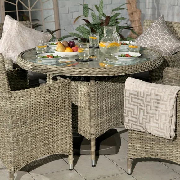 Wentworth 4 Seater Round Carver Dining Set 2