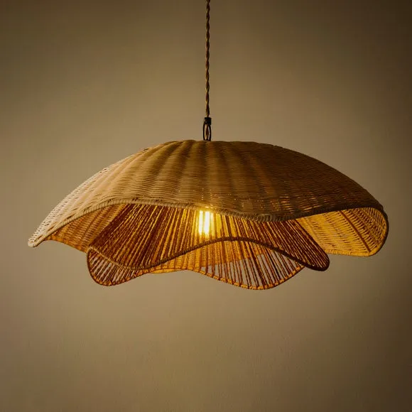 Dione Adjustable Rattan Pendant Light 2