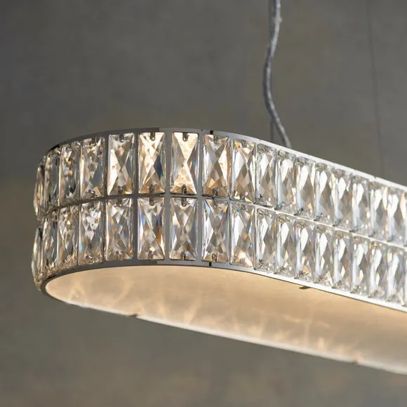 Vogue Crystal Armoury Integrated LED Diner Ceiling Light 3