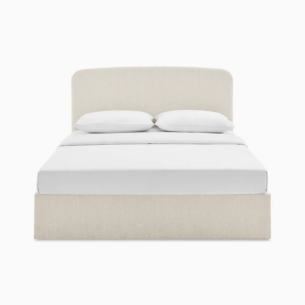 FurnitureboxUK Amelie Cream Fabric Ottoman Double Bed Frame 3