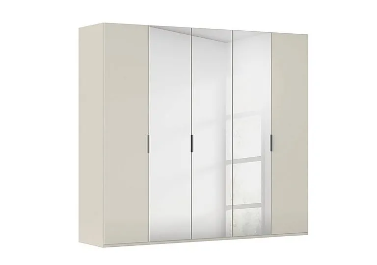 Formes 5 Door Bifold Glass Wardrobe with 3 Mirror Doors