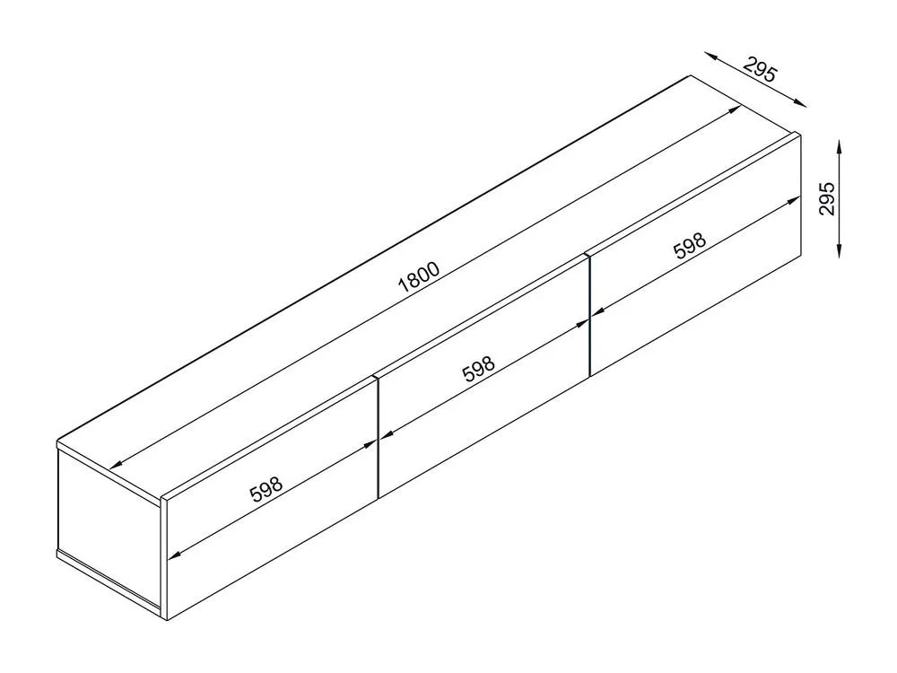 Vente-unique Wall - Mounted TV Unit With 3 Doors - Anthracite & Light Natural in Grey 6