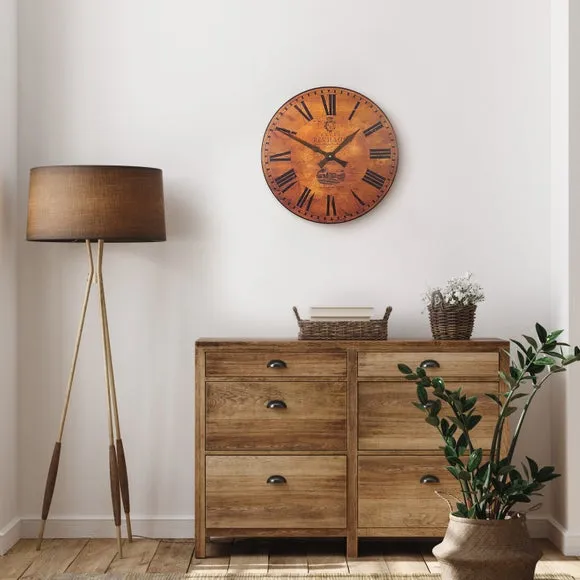French Wine Chateau Wall Clock