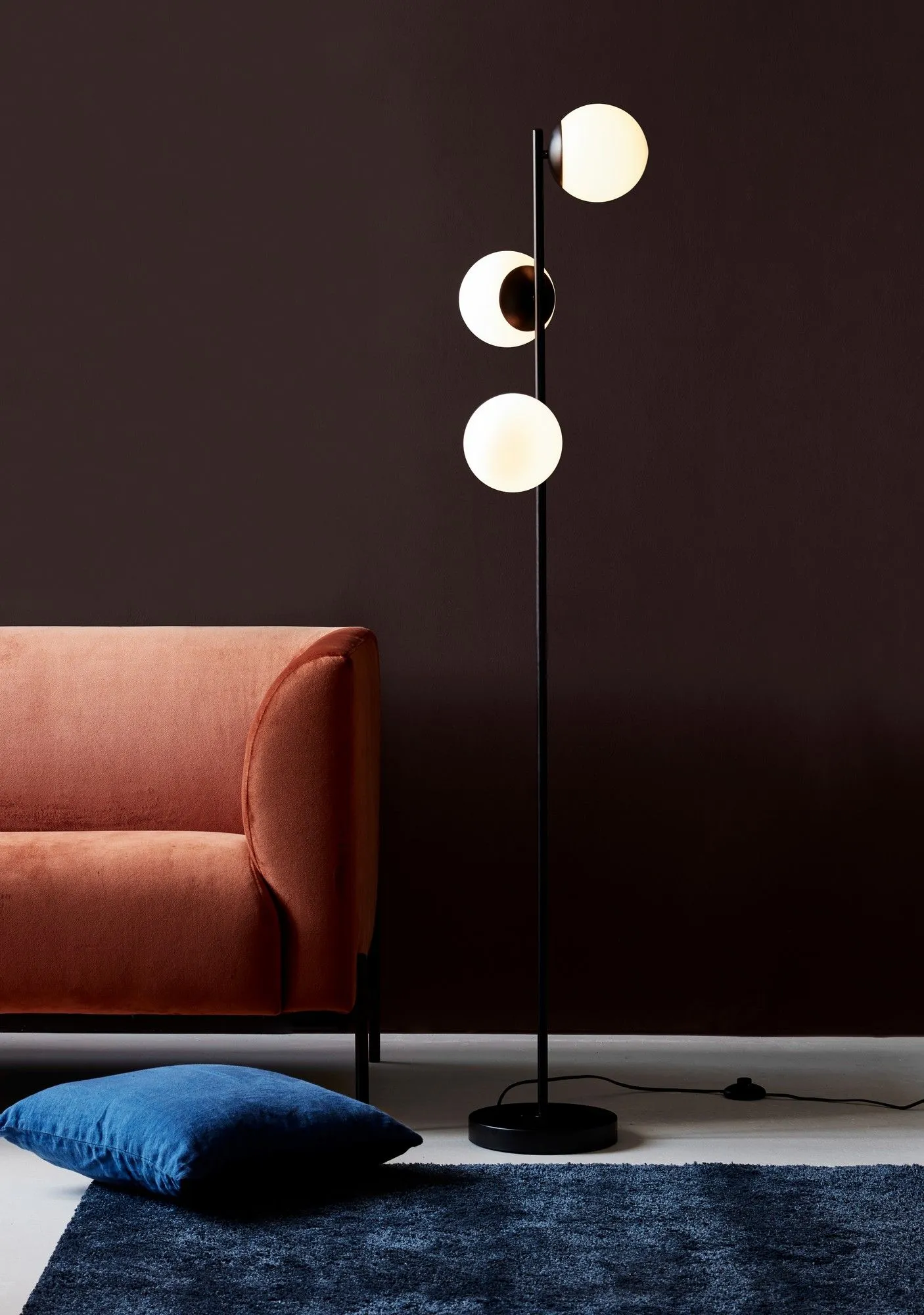 Nordlux Lilly Floor Lamp Black Metal Livingroom E14 Switch 3