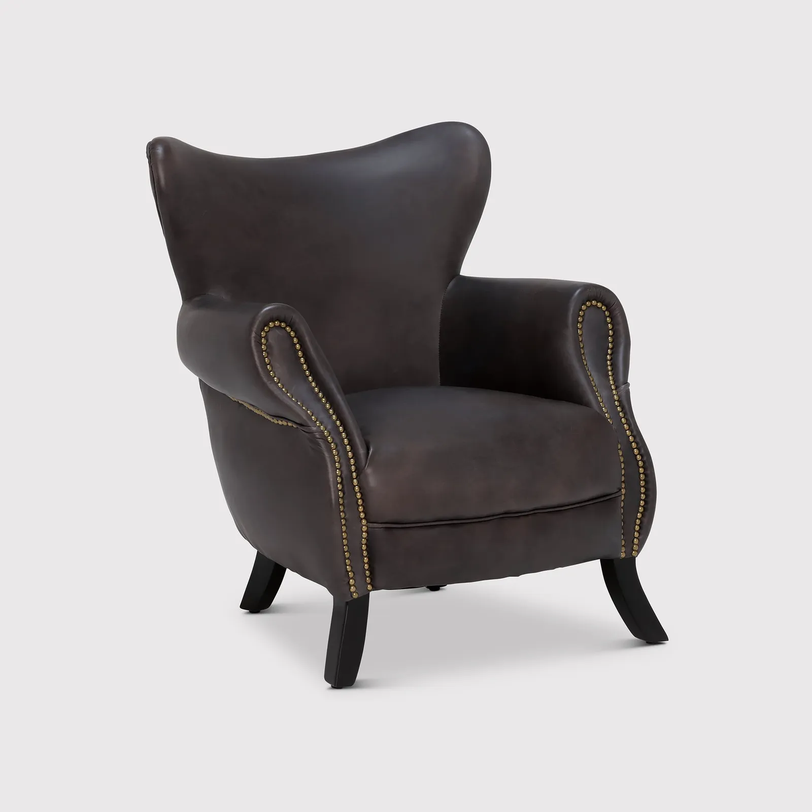 Timothy Oulton Scholar Armchair, Black Leather | Barker & Stonehouse 1