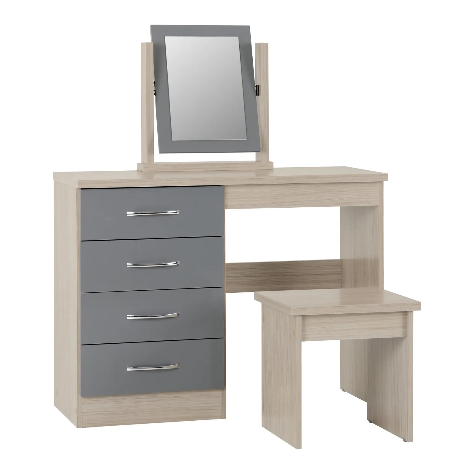 Nevada 4 Drawer Dressing Table Set with Mirror 1