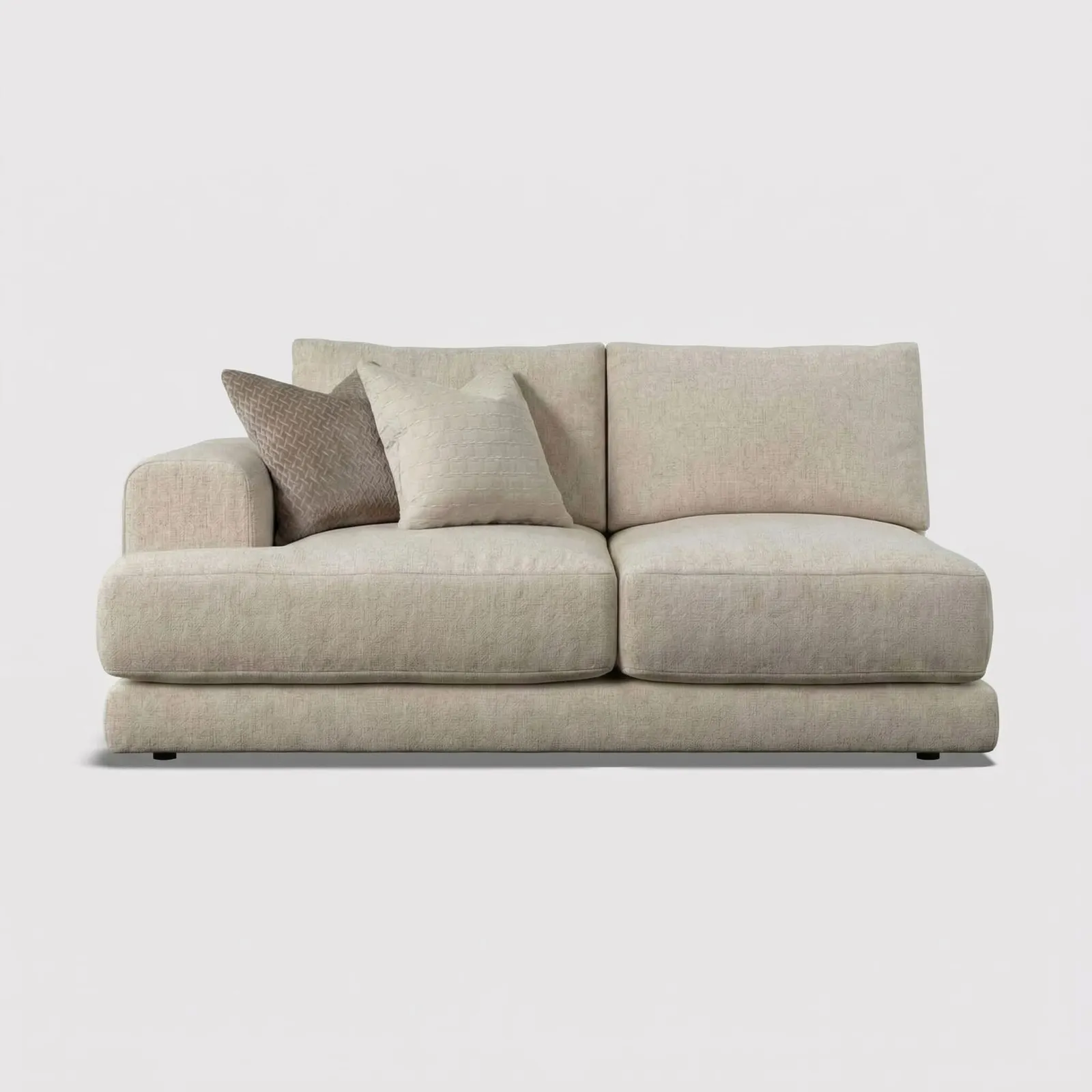 Lomax 1 Arm Medium Modular Sofa Lhf, Neutral Fabric | Barker & Stonehouse