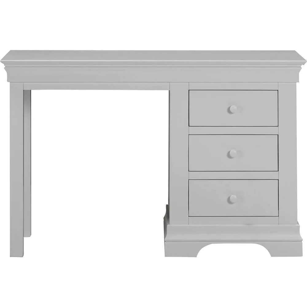Seconique Bordeaux 3 Drawer Dressing Table Set in Light Grey 3