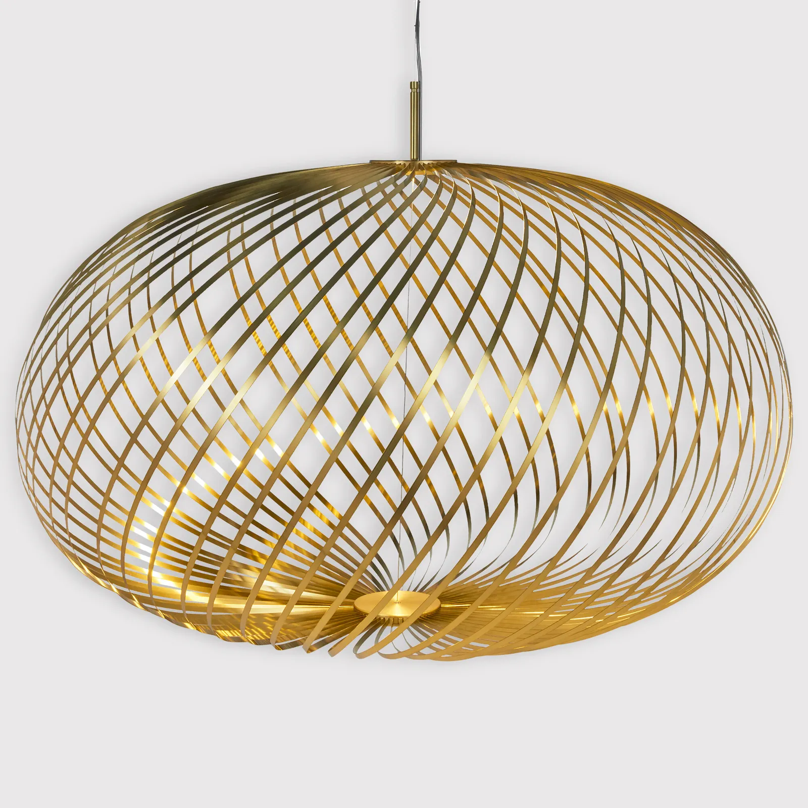 Tom Dixon SPRING PENDANT LARGE Light, Gold Metal | Barker & Stonehouse