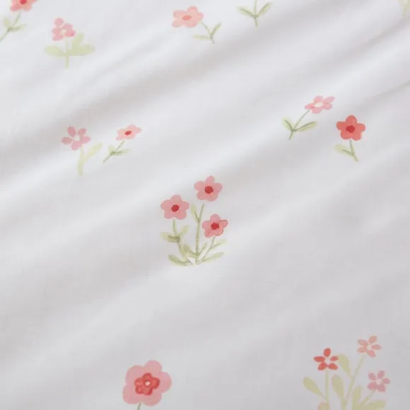 Floral Gingham Polycotton Duvet Cover & Pillowcase Set 6