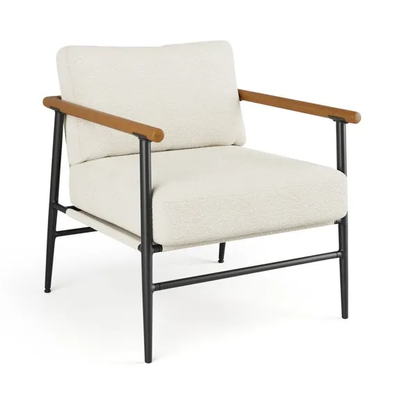 Arbour Boucle Industrial Metal Arm Accent Chair 6