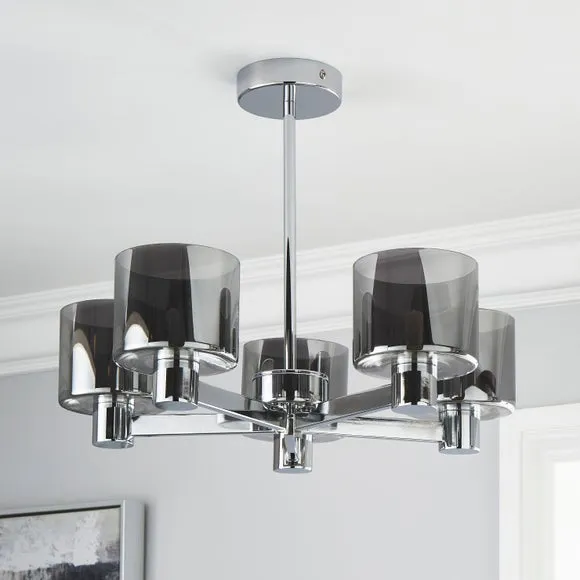 Erin 5 Light Semi Flush Ceiling Light 2
