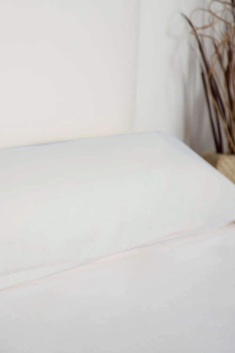 Belledorm Easy Care 200 Thread Count Cotton Polyester Percale Bolster Pillowcase in Ivory 2