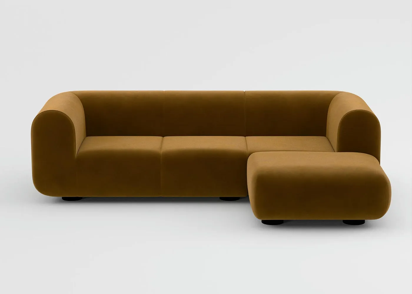 Tom Dixon Plump Corner Sofa Config 5 Royal 132 Black Legs 1
