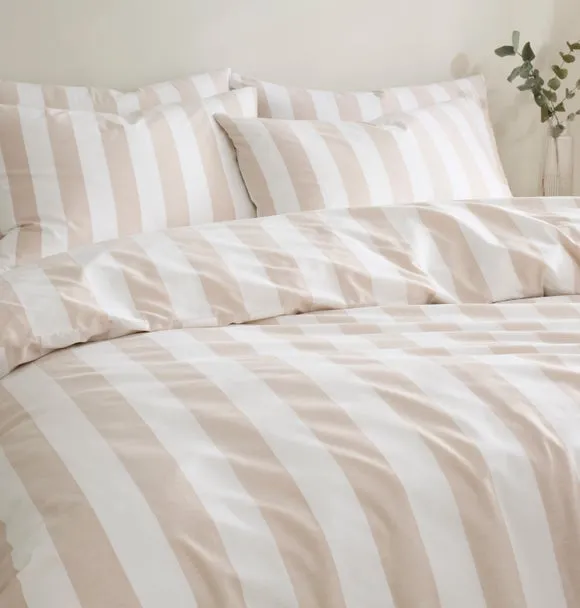 Maisie Woven Stripe 100% Cotton Duvet Cover & Pillowcase Set 3