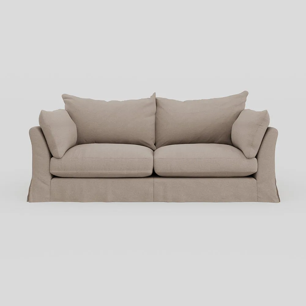 Heal's Tailor Loose Cover 4 Str Sofa Capelo Linen Bamboo Natural Beech Feet 1