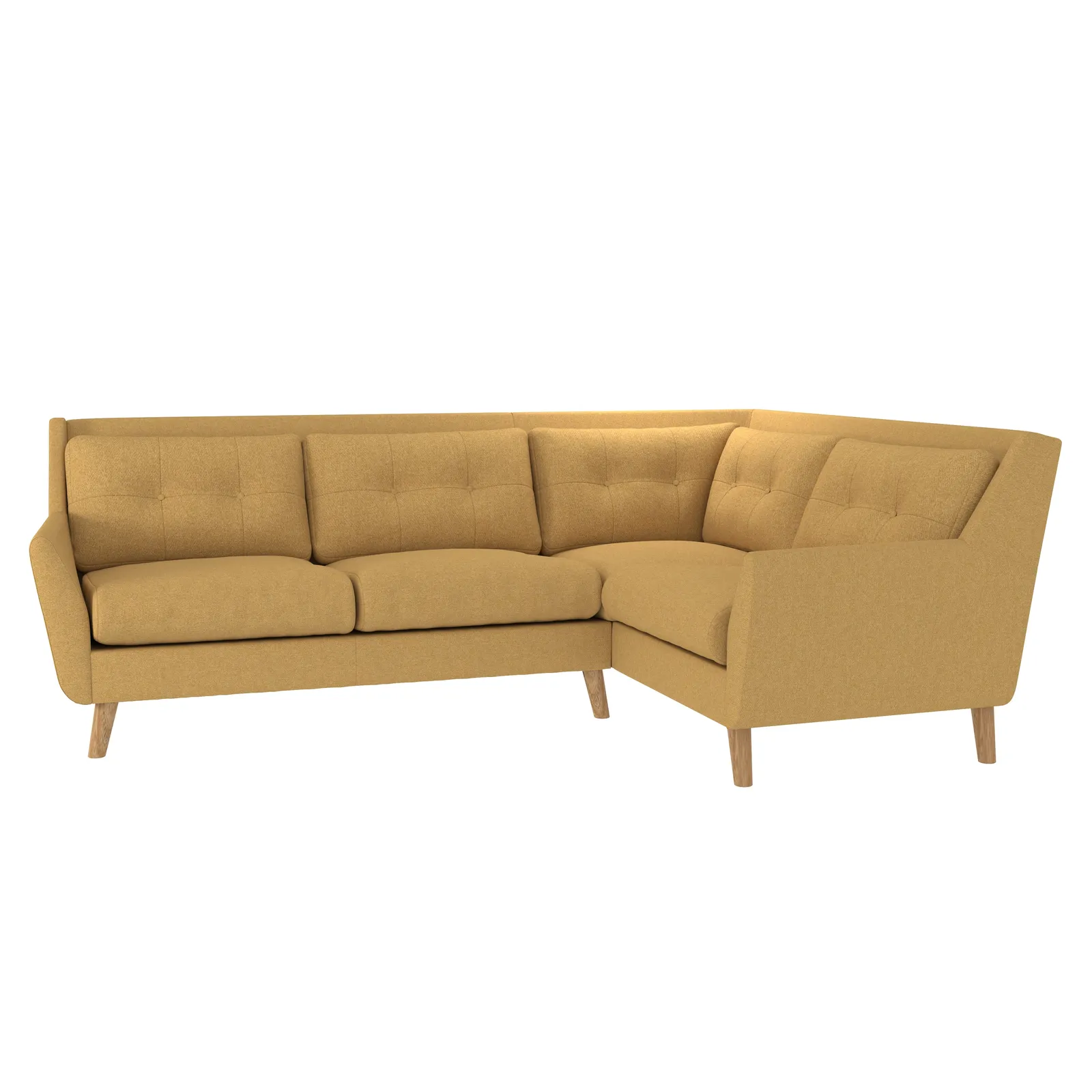 Halston Fabric Corner Sofa Yellow
