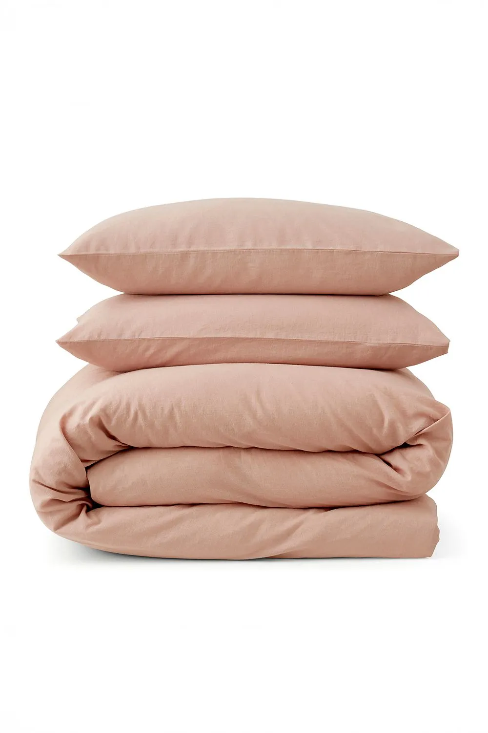 Martex Touch of Linen Duvet Cover Set (Includes 2 Pillowcases 1 For Single) in Pale Pink 4
