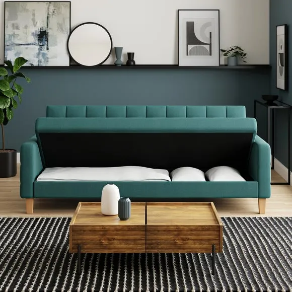 Harlow Flatweave Storage Double Sofa Bed 3