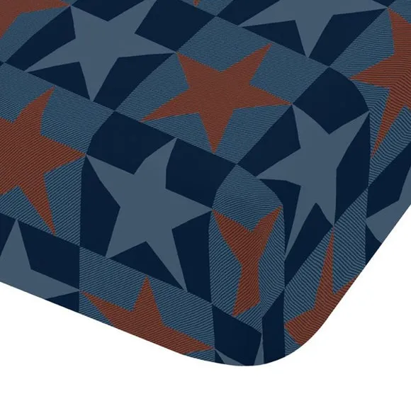 Catherine Lansfield Stars and Check Fitted Bed Sheet 3
