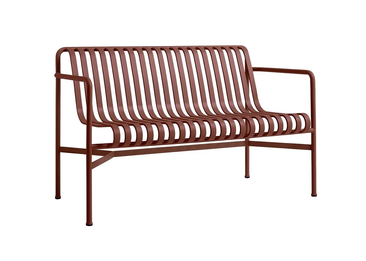 HAY Palissade Dining Armrest Bench Anthracite 2