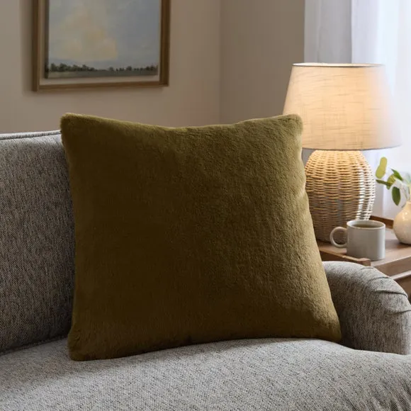 Double Sided Faux Fur Square Cushion 1