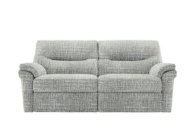 Seattle 3 Seater Fabric Power Recliner Sofa with Heated Seats - Shore Oatmeal