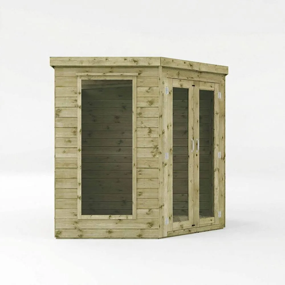 Mercia 7 x 7 Feet Premium Corner Summerhouse - L207.4 x W207.4 x H200.6 cm in Brown 4