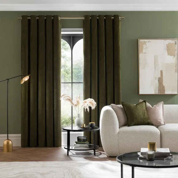 Chenille Eyelet Curtains (Blackout Available) 2