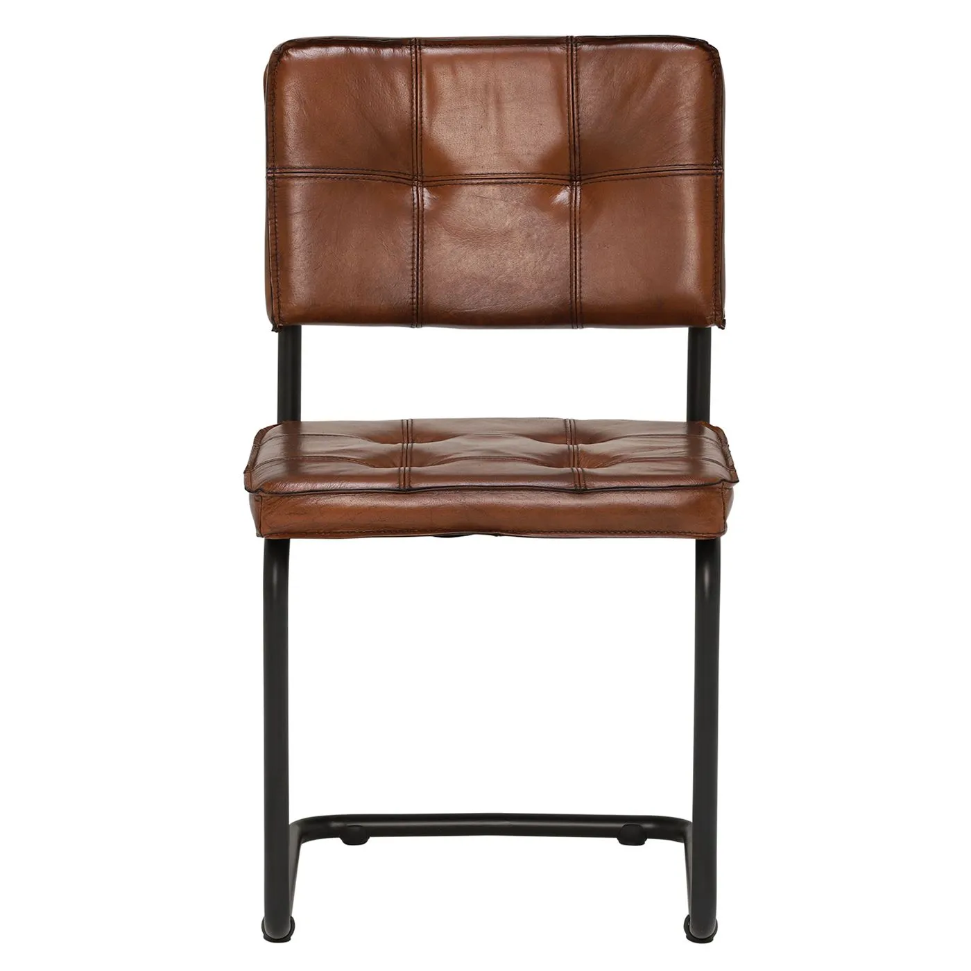 Pure Furniture Byron Dining Chair, Brown Leather | Barker & Stonehouse 2