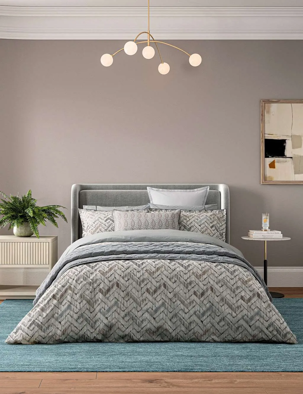 Bedeck of Belfast Danza Pure Cotton Percale Bedding Set Neutral