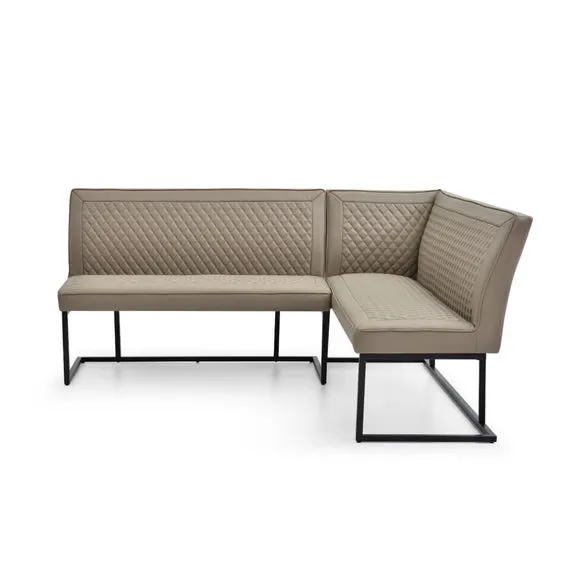 Indus Valley Athena Corner Dining Bench, Faux Leather 3