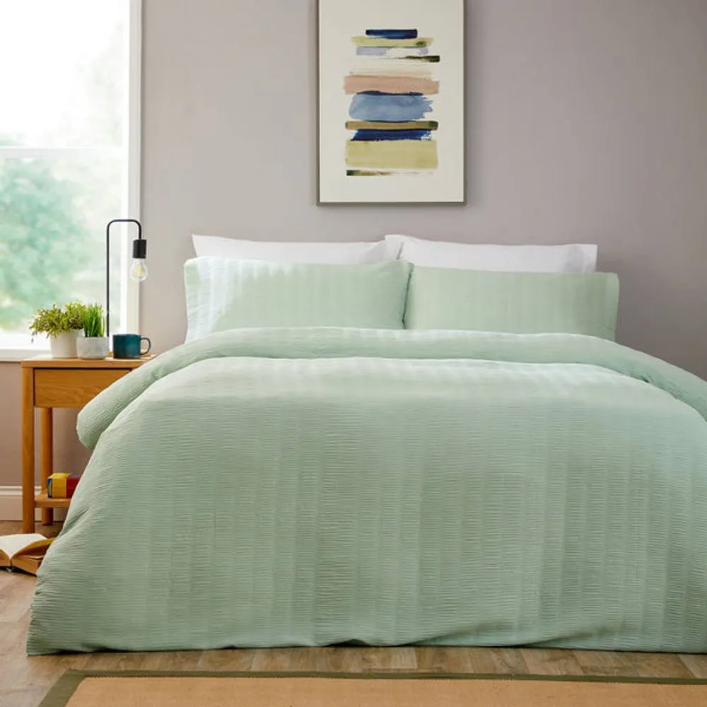 New Edge Blinds Belgravia Duvet Set in Light Green