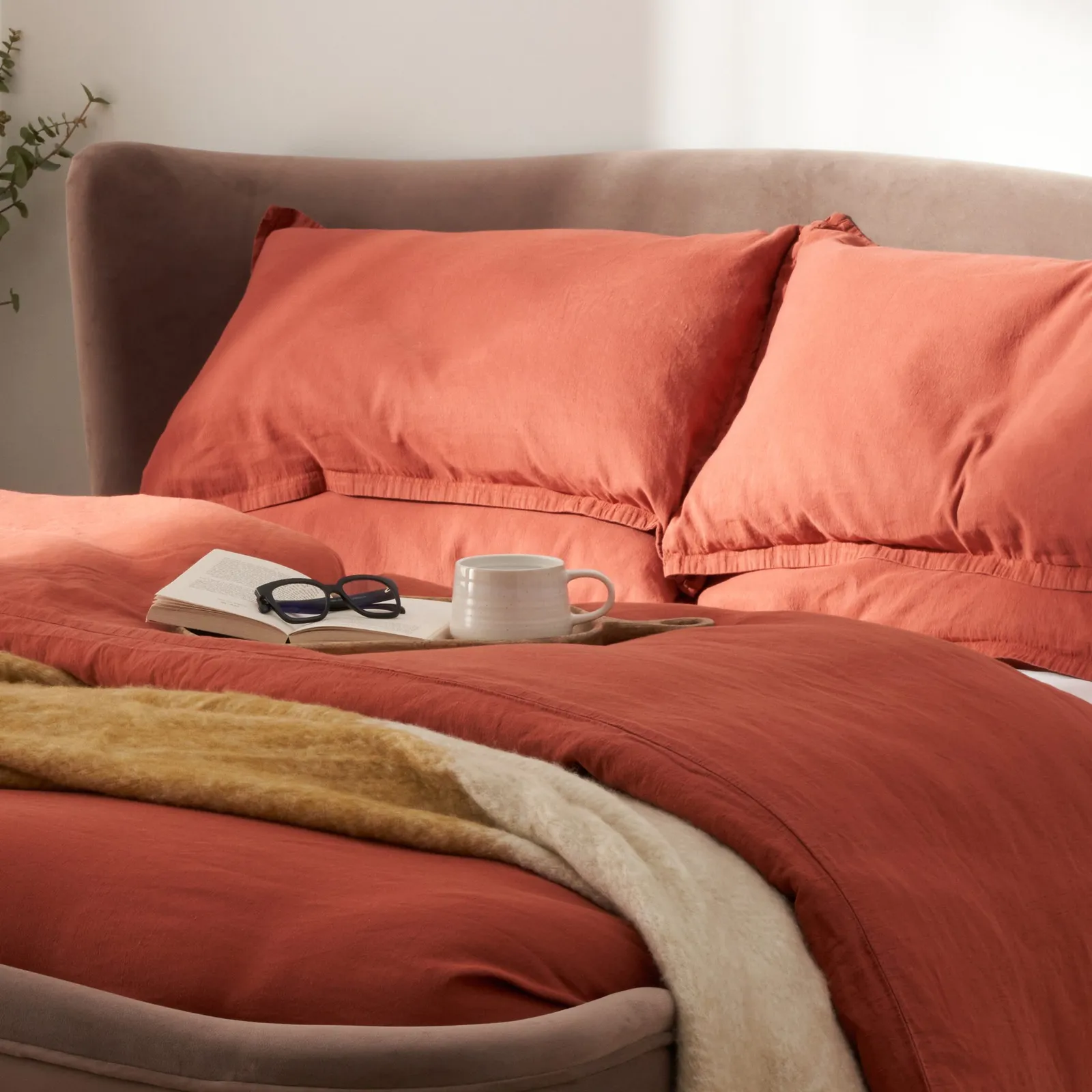 Natural Collection Duvet Cover, King - Rust