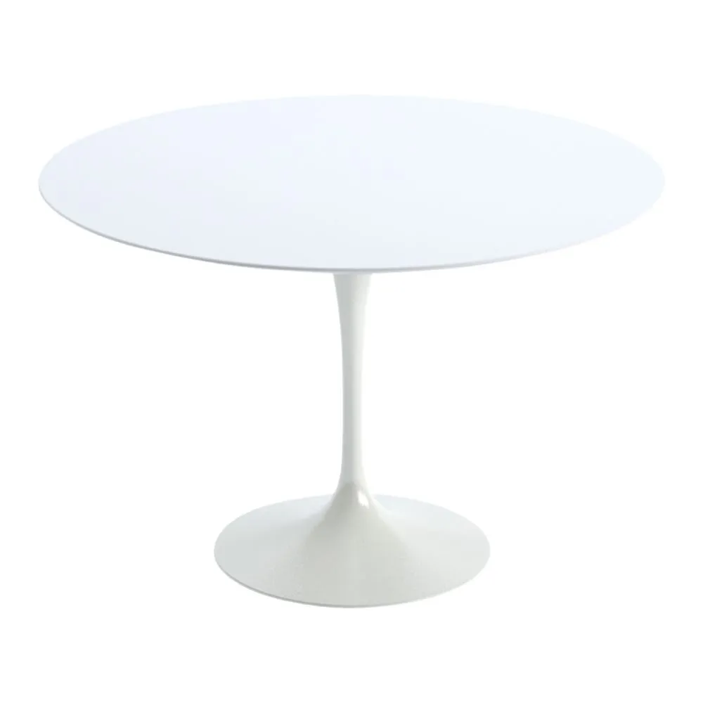 Knoll Saarinen Dining Table with White Base in White Laminate 107cm 3