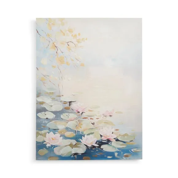 Water Lilies Hand Finished Canvas 3