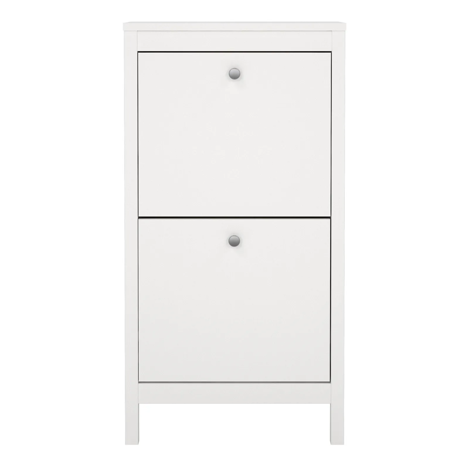 Furniture To Go Madrid Shoe Cabinet 2 Flip Down Doors in White 2