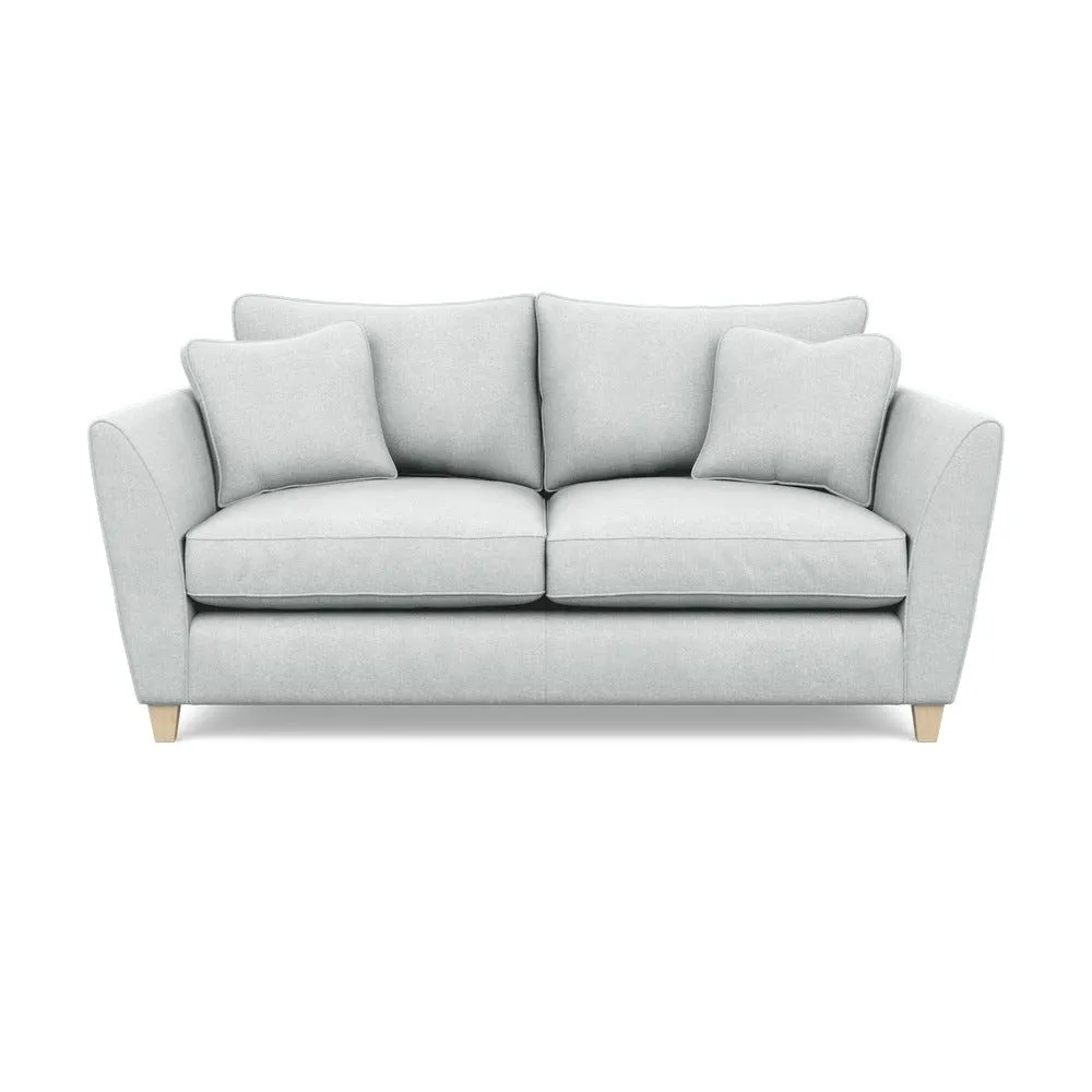 Heal's Torino 3 Seater Sofa Broad Weave Tin Natural Feet 2