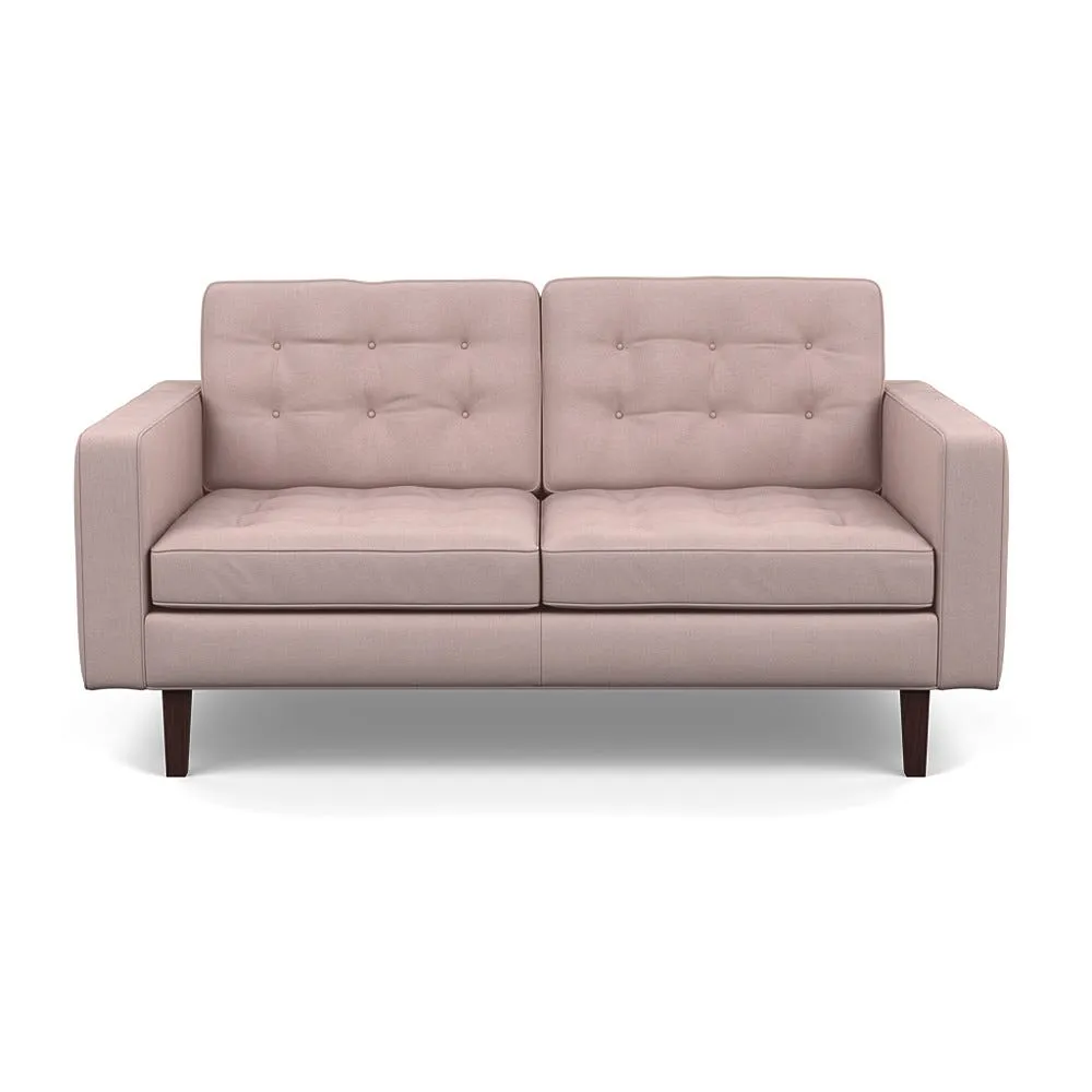 Heal's Hepburn 2 Seater Siena Cotton Dusky Pink Black