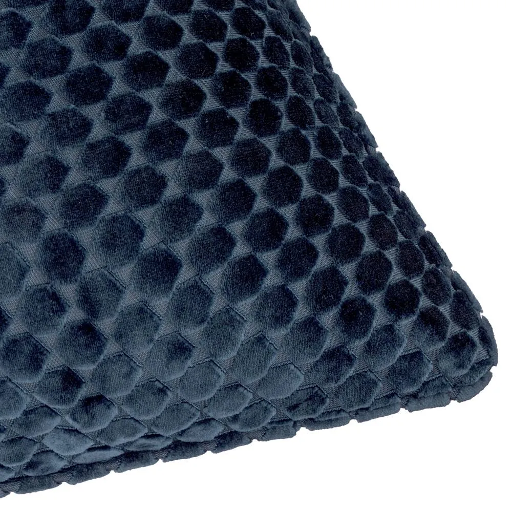 Paoletti Neptune Velvet Cushion in Navy 4